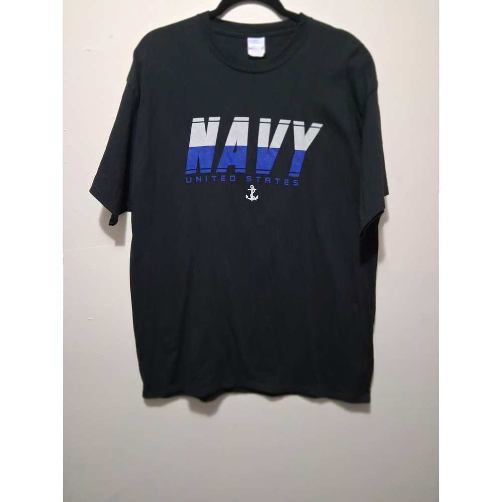 Size XL Men's US Navy Killing It Skull Trident Black Graphic T-Shirt 100% Cotton